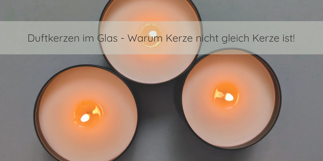 Kerze im Glas, Behälterkerze, Sojawachs, Sojakerze