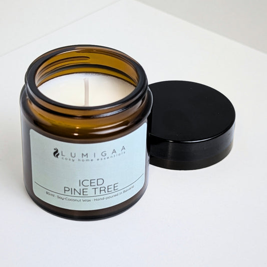 Kerze "NURA" small - Iced Pine Tree