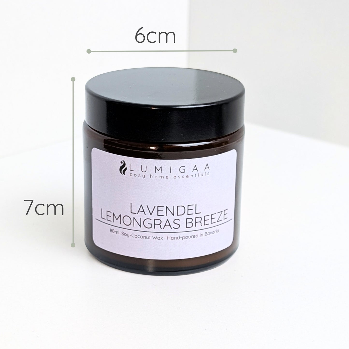 Kerze "NURA" small - Lavendel Lemongras Breeze