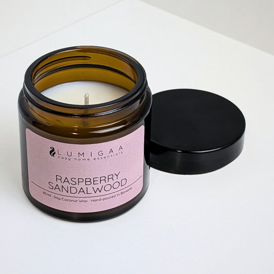 Kerze "NURA" small - Raspberry Sandalwood