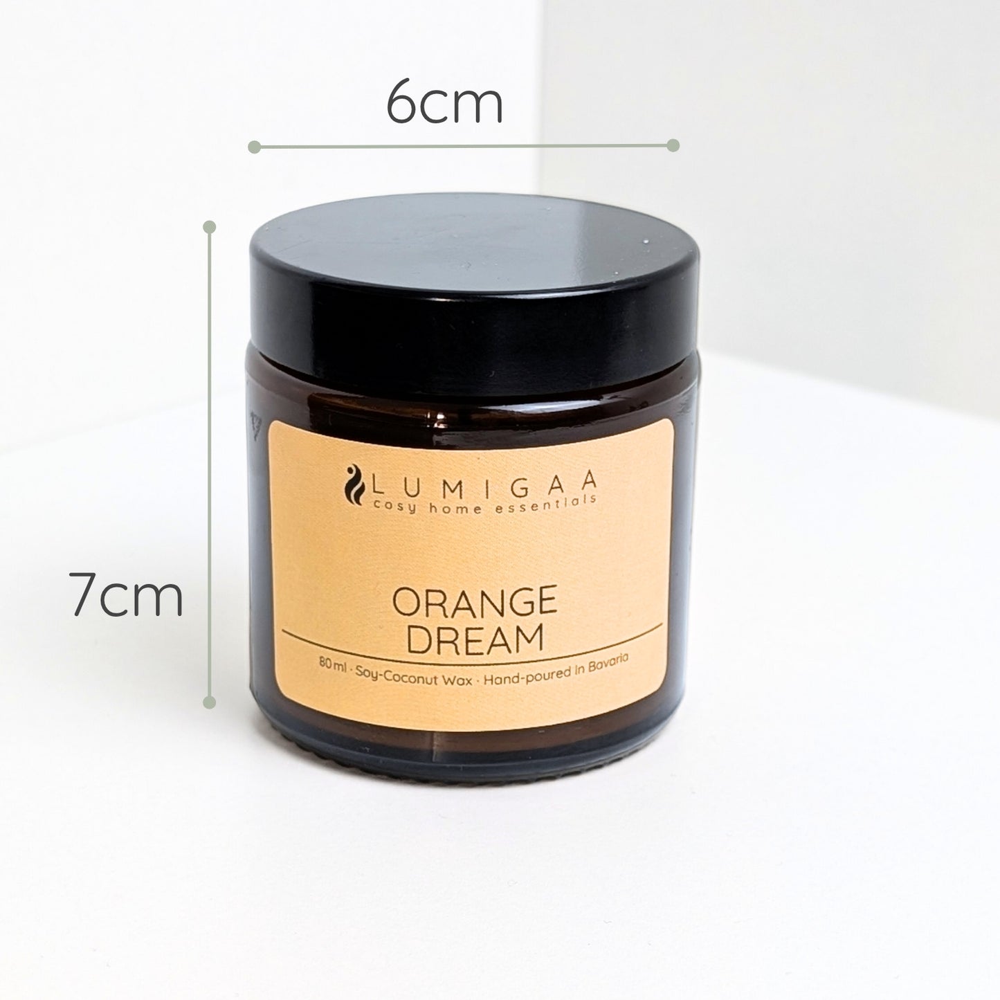 Kerze "NURA" small - Orange Dream