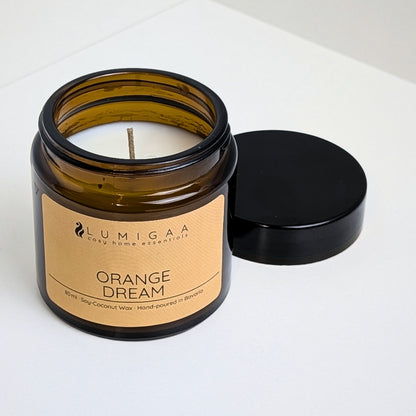 Kerze "NURA" small - Orange Dream