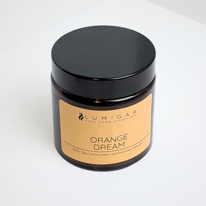 Kerze "NURA" small - Orange Dream