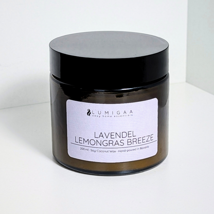 Kerze "NURA" - Lavendel Lemongras Breeze