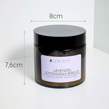 Kerze "NURA" - Lavendel Lemongras Breeze